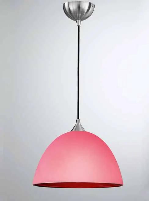 Franklite Vetross Black Cord Suspension C/w 180mm Red/white Glass - Pendant Lights Franklite Vetross Black Cord Suspension C/w 180mm Red/white Glass Pendant Lights