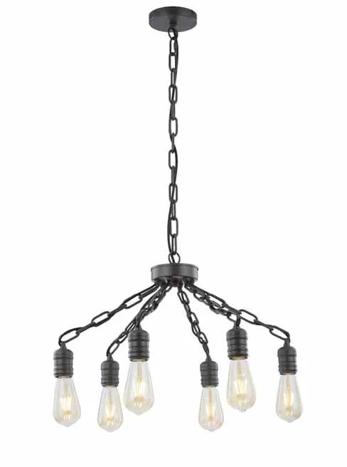 Franklite Linky 6 Light Pendant Fitting - Multi Arm Lights Franklite Linky 6 Light Pendant Fitting Multi Arm Lights