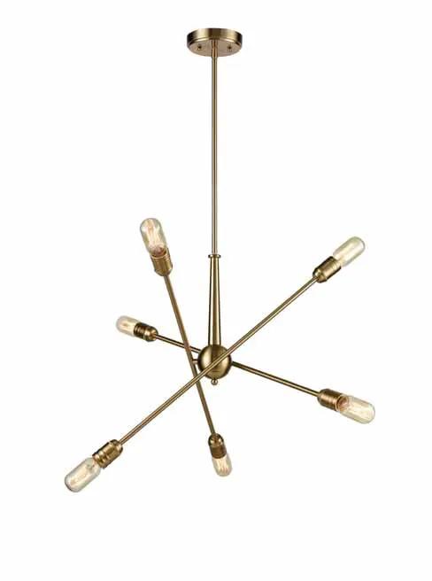 Franklite Centrix 6 Light Fitting - Chandeliers Suspended Lights Chandeliers Franklite Centrix 6 Light Fitting Suspended Lights