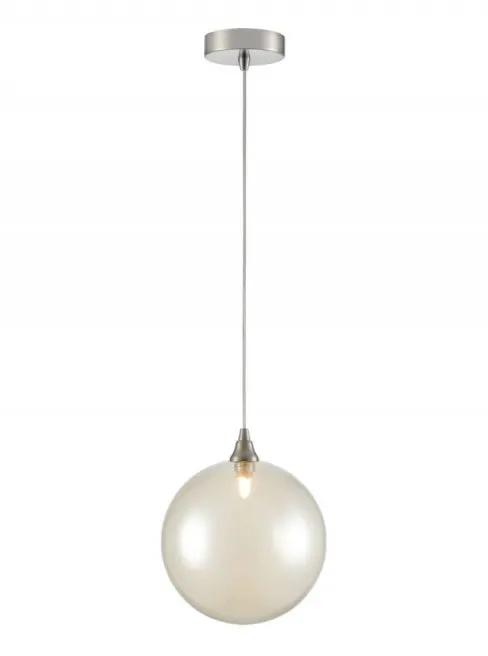 Franklite Galaxy Single Pendant In Satin Nickel With Amber Glass - Suspended Lights Franklite Galaxy Single Pendant In Satin Nickel With Amber Glass Suspended Lights