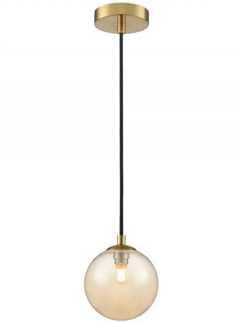 Franklite Globe Pendant Aged Brass With Amber Glass - Pendant Lights Franklite Globe Pendant Aged Brass With Amber Glass Pendant Lights
