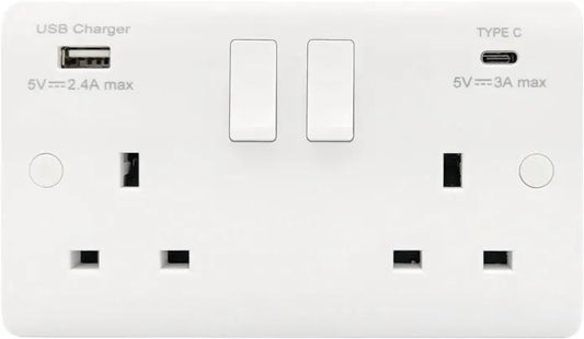 Verve Wht DP SS2 + USB+ C USB WH