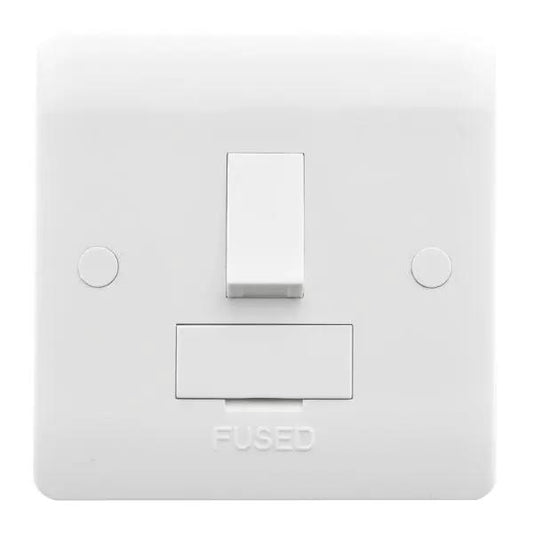 Verve White 13A DP Fuse SPUR WH