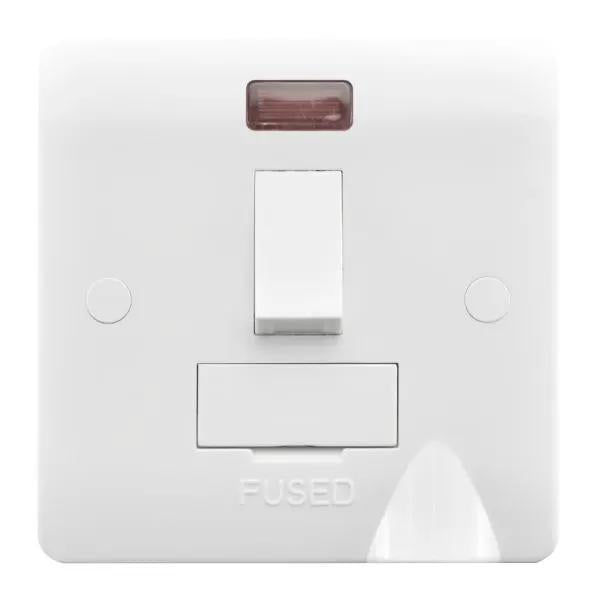 Verve White 13A DP Fuse SP+CO+N WH