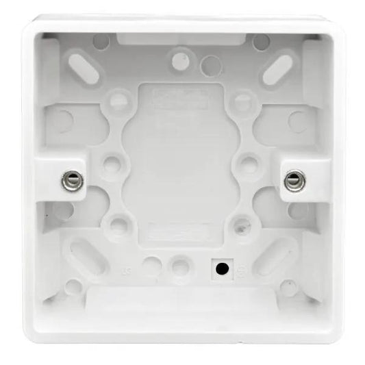 Verve Wht Pattress Box 16mm 1 Gang
