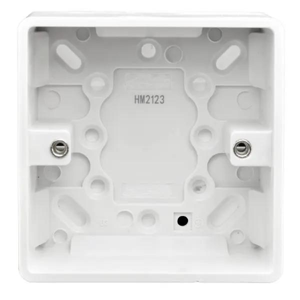 Verve Wht Pattress Box 35mm 1 Gang