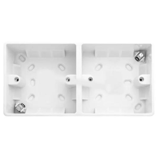 Verve Wht Pattress Box 37mm Dual