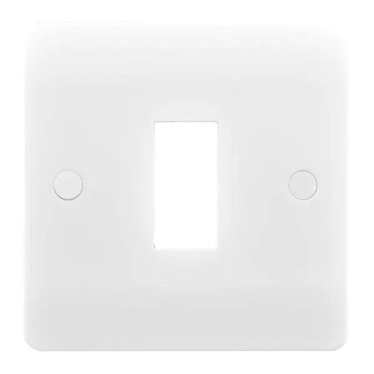 Verve White Micro Grid 1 Gang Plate