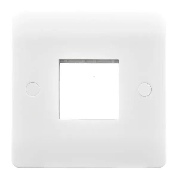 Verve White Micro Grid 2 Gang Plate