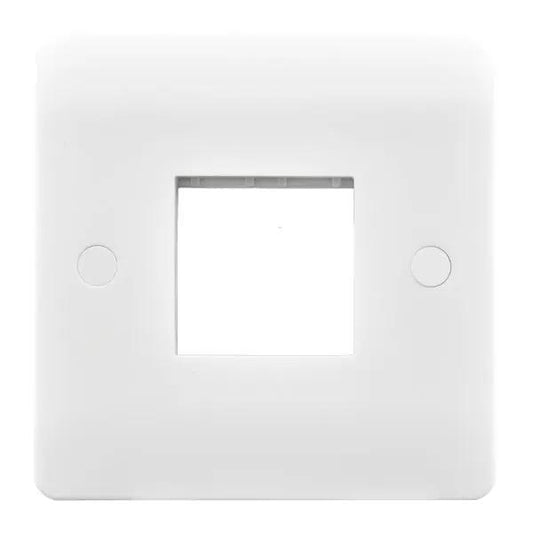 Verve White Micro Grid 2 Gang Plate