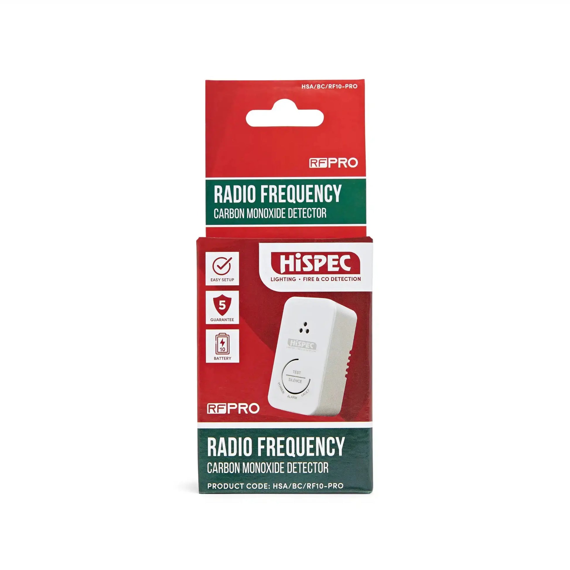 hispec Radio Frequency Battery Carbon Monoxide Alarm powered by a 10yr Sealed Lithium Battery - hispec Radio Frequency Battery Carbon Monoxide Alarm powered by a 10yr Sealed Lithium Battery