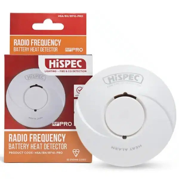 hispec Radio Frequency Lithium Battery Heat Alarm powered by a 10yr Sealed Lithium Battery - hispec Radio Frequency Lithium Battery Heat Alarm powered by a 10yr Sealed Lithium Battery