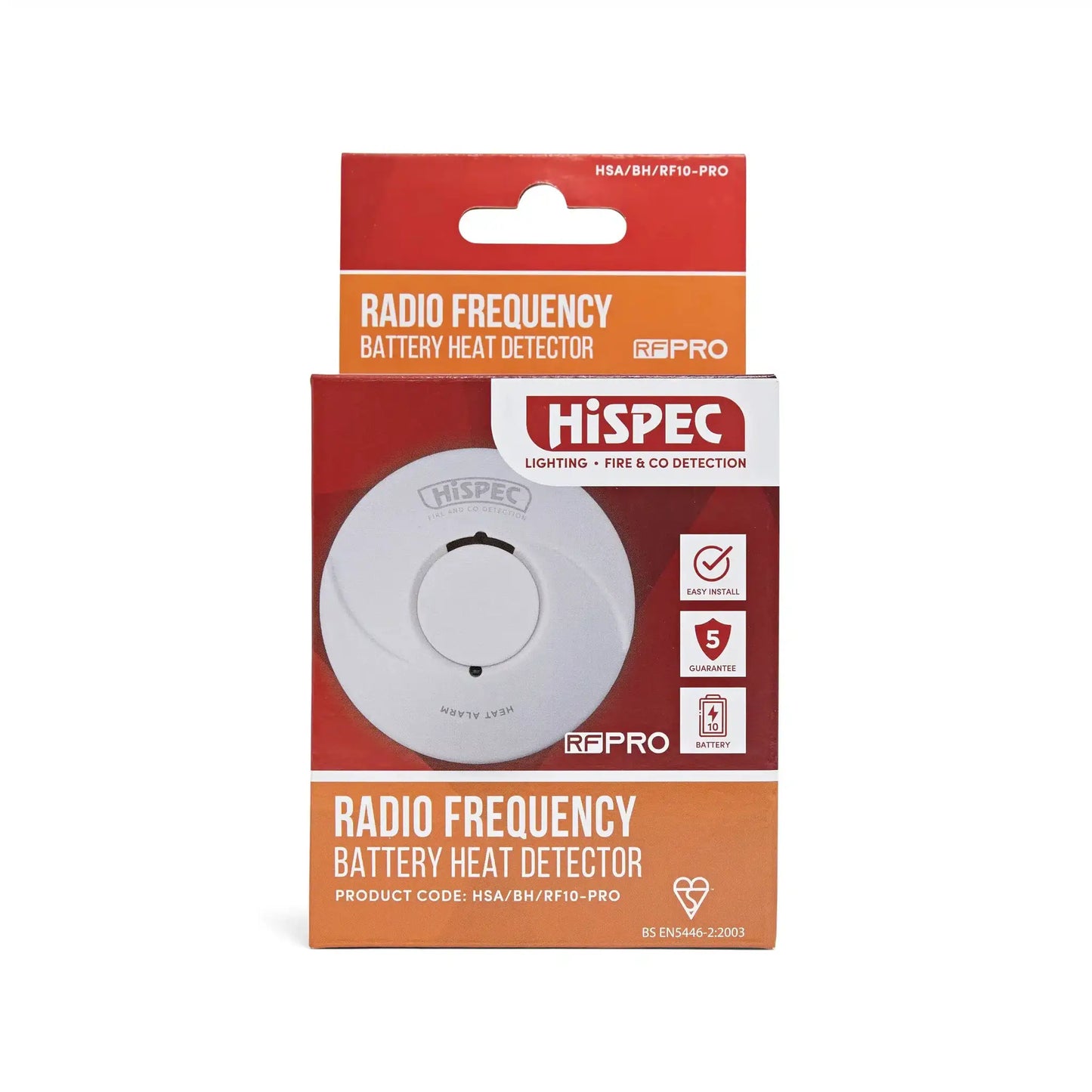 hispec Radio Frequency Lithium Battery Heat Alarm powered by a 10yr Sealed Lithium Battery - hispec Radio Frequency Lithium Battery Heat Alarm powered by a 10yr Sealed Lithium Battery