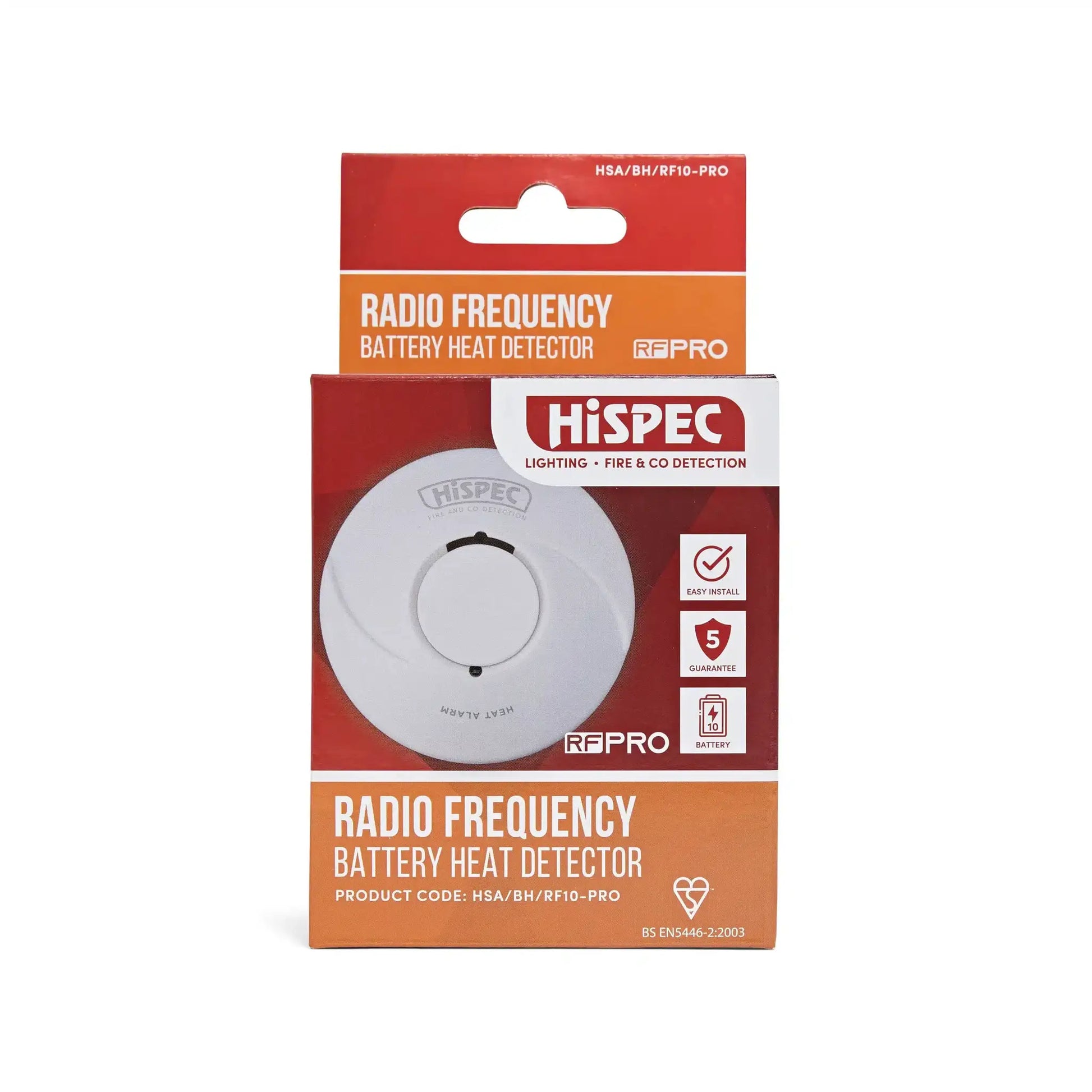 hispec Radio Frequency Lithium Battery Heat Alarm powered by a 10yr Sealed Lithium Battery - hispec Radio Frequency Lithium Battery Heat Alarm powered by a 10yr Sealed Lithium Battery