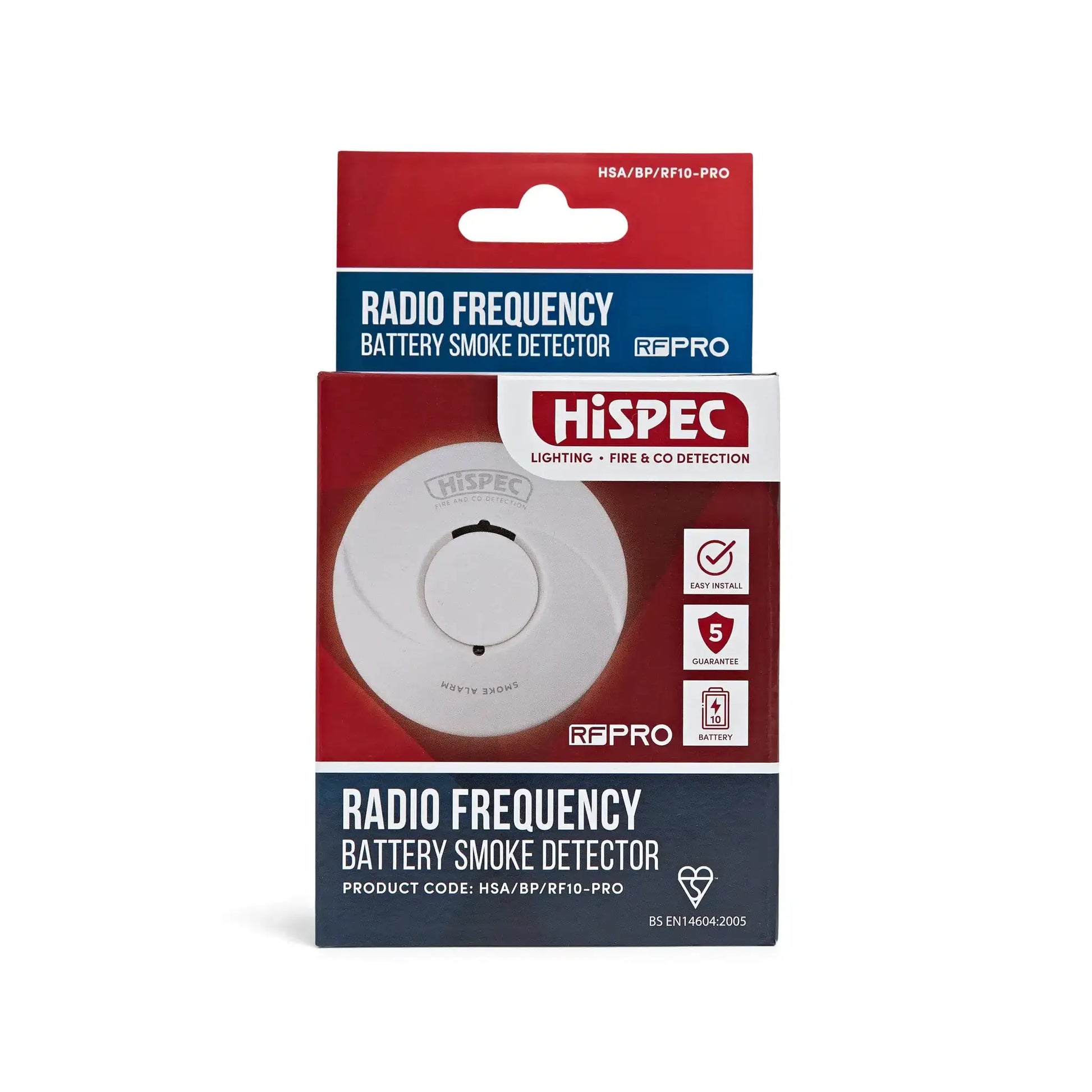 hispec Radio Frequency Lithium Battery Smoke Alarm powered by a 10yr Sealed Lithium Battery - hispec Radio Frequency Lithium Battery Smoke Alarm powered by a 10yr Sealed Lithium Battery