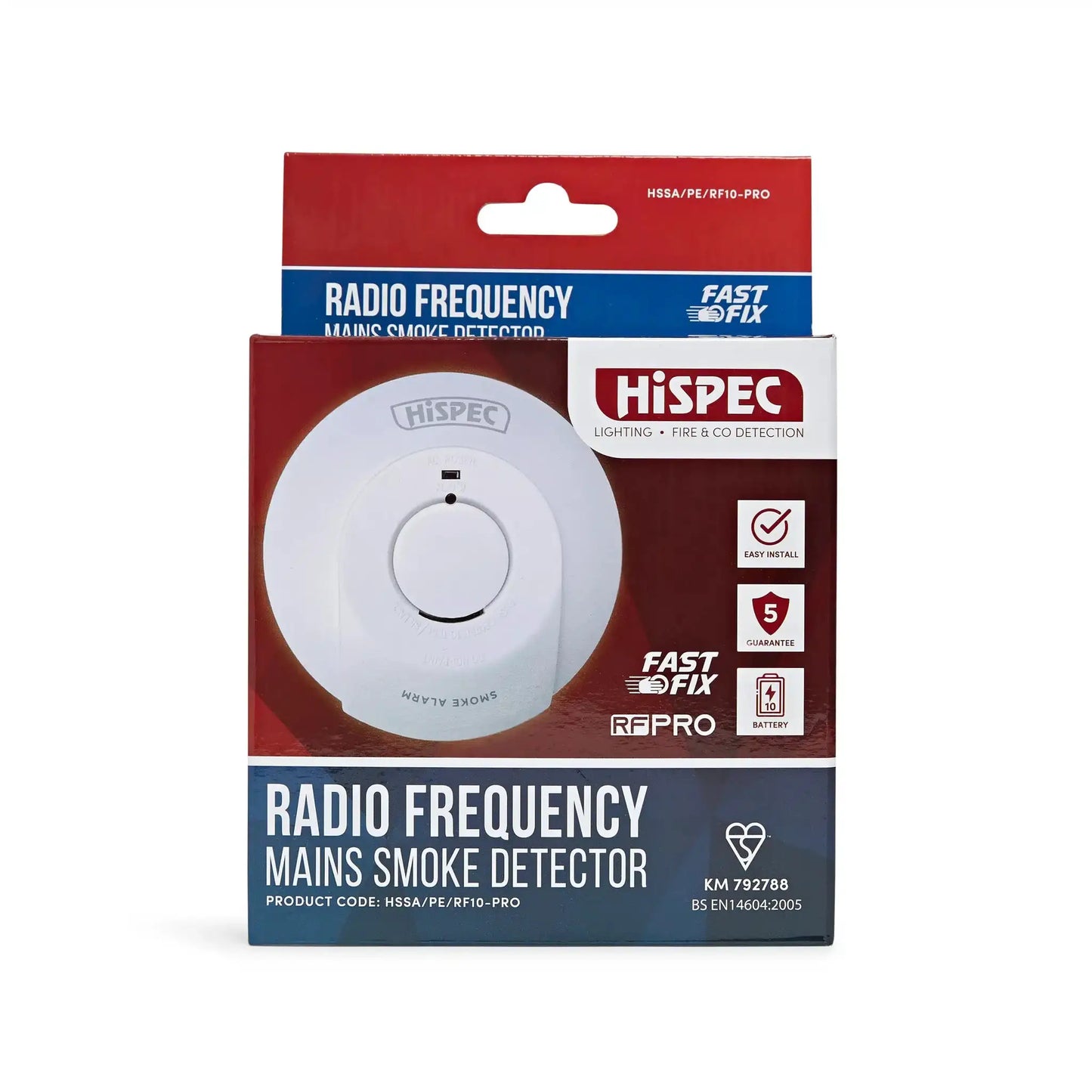 hispec Radio Frequency Mains Smoke Alarm with 10yr Rechargeable Lithium Battery Backup RF10-PRO - hispec Radio Frequency Mains Smoke Alarm with 10yr Rechargeable Lithium Battery Backup RF10-PRO