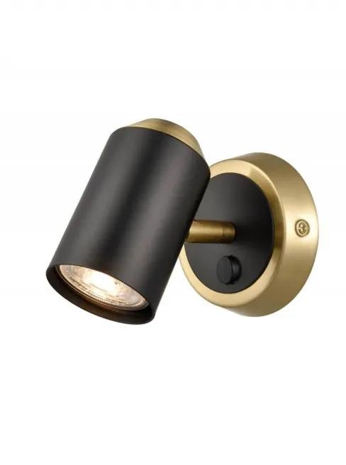 Franklite Hollywood 1lt Brass Spot - Wall Lights Franklite Hollywood 1lt Brass Spot Wall Lights