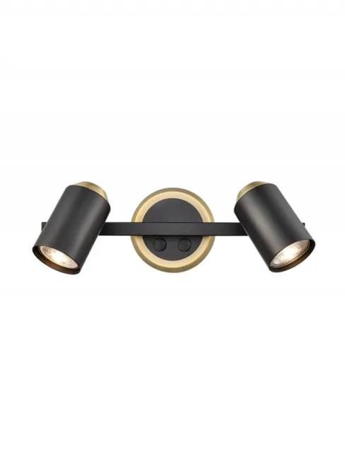 Franklite Hollywood 2lt Brass Spot - Wall Lights Franklite Hollywood 2lt Brass Spot Wall Lights