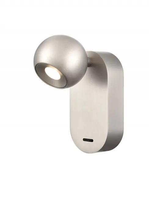 Franklite Iris 1lt Satin Nickel LED Wall Light - Wall Lights Franklite Iris 1lt Satin Nickel LED Wall Light Wall Lights