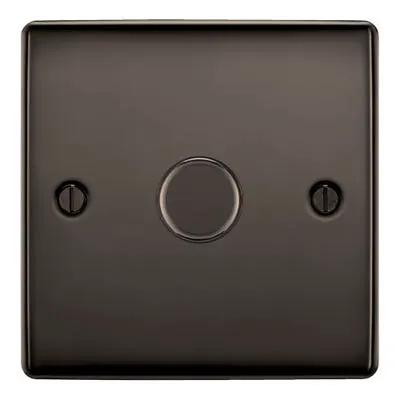 Electrical Lighting BG 200W 1 Gang 2 Way Push Dimmer Switch Black Nickel NBN81 - Electrical Lighting BG 200W 1 Gang 2 Way Push Dimmer Switch Black Nickel NBN81
