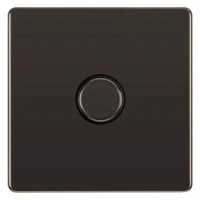 Electrical Lighting BG Screwless 200W 1 Gang 2 Way Push Dimmer Switch Black Nickel FBN81 - Electrical Lighting BG Screwless 200W 1 Gang 2 Way Push Dimmer Switch Black Nickel FBN81