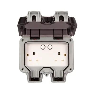 BG British General BG Smart 13A 2 Gang IP66 Weatherproof Switched Socket WP22/HC - BG British General BG Smart 13A 2 Gang IP66 Weatherproof Switched Socket WP22/HC