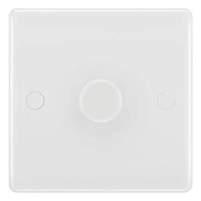 Electrical Lighting BG 200W 1 Gang 2 Way Push Dimmer Switch White 881 - Electrical Lighting BG 200W 1 Gang 2 Way Push Dimmer Switch White 881