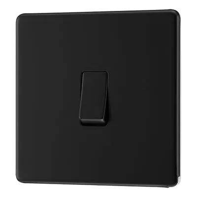 BG British General BG Screwless 20A 1 Gang 2 Way Light Switch Matt Black FFB12 - BG British General BG Screwless 20A 1 Gang 2 Way Light Switch Matt Black FFB12