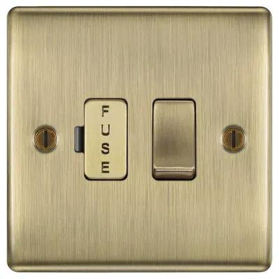 Electrical Lighting BG 13A Switched Fused Connection Unit Antique Brass NAB50-01 - Electrical Lighting BG 13A Switched Fused Connection Unit Antique Brass NAB50-01