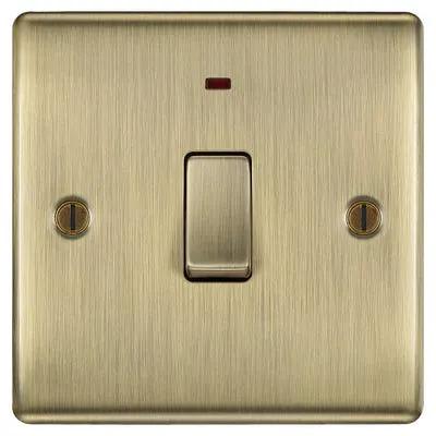 Electrical Lighting BG 20A Double Pole Switch with Neon Antique Brass NAB31-01 - Electrical Lighting BG 20A Double Pole Switch with Neon Antique Brass NAB31-01