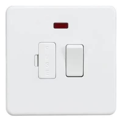 Electrical Lighting Knightsbridge Screwless 13A Neon Switched Fused Spur Unit Matt White SF6300NMW - Electrical Lighting Knightsbridge Screwless 13A Neon Switched Fused Spur Unit Matt White SF6300NMW