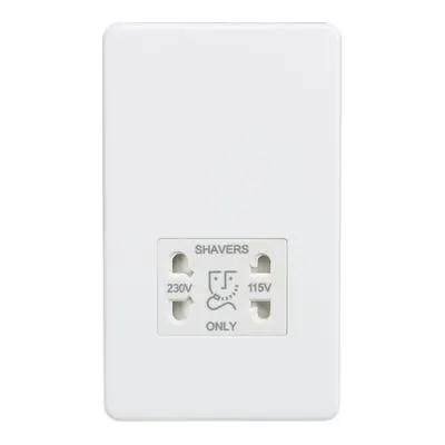 Knightsbridge Knightsbridge Screwless 115/230V Dual Voltage Shaver Socket Matt White SF8900MW - Knightsbridge Knightsbridge Screwless 115/230V Dual Voltage Shaver Socket Matt White SF8900MW