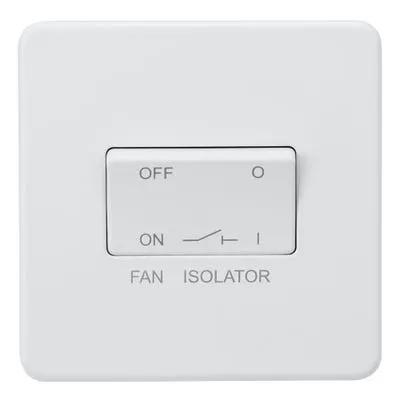Knightsbridge Knightsbridge Screwless 10AX 3 Pole Fan Isolator Switch Matt White SF1100MW - Knightsbridge Knightsbridge Screwless 10AX 3 Pole Fan Isolator Switch Matt White SF1100MW