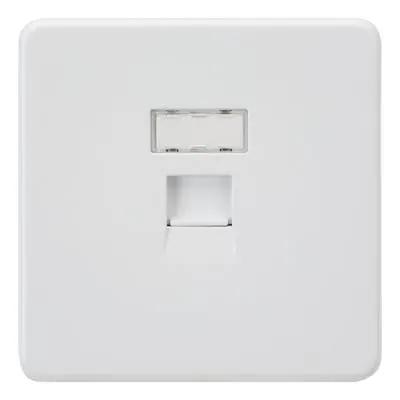 Knightsbridge Knightsbridge Screwless 1 Gang RJ45 Data Outlet Matt White SFC6MW - Knightsbridge Knightsbridge Screwless 1 Gang RJ45 Data Outlet Matt White SFC6MW