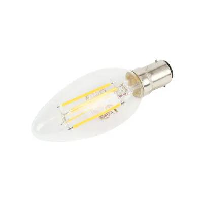 Bell Lighting Bell Lighting 3.3W LED Filament Candle Lamp Warm White Dimmable SBC - Bell Lighting Bell Lighting 3.3W LED Filament Candle Lamp Warm White Dimmable SBC