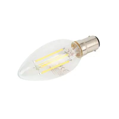 Bell Lighting Bell Lighting 3.3W LED Filament Candle Lamp Cool White Dimmable SBC - Bell Lighting Bell Lighting 3.3W LED Filament Candle Lamp Cool White Dimmable SBC