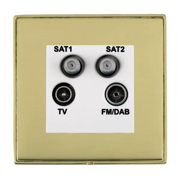 L-Duo CFX PB/PB No-Isolat TV+FM+2XSAT WH