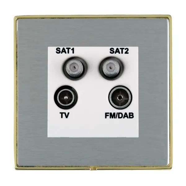 L-Duo CFX PB/SS No-Isolat TV+FM+2XSAT WH
