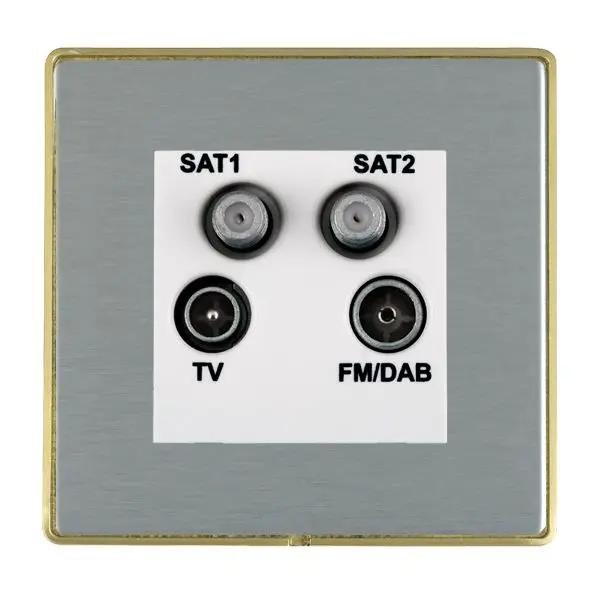L-Duo CFX SB/SS No-Isolat TV+FM+2XSAT WH