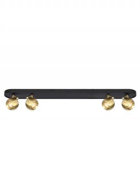 Franklite Lens 4lt Spot Mattblack And Aged Brass - Flush Lights Franklite Lens 4lt Spot Mattblack And Aged Brass Flush Lights