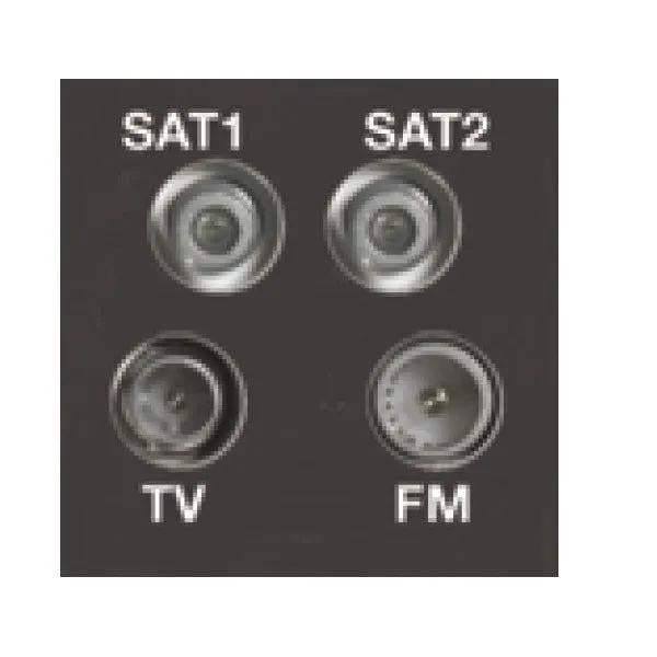 E/Fix Non-Isolated TV+FM+2XSAT 50x50 BL