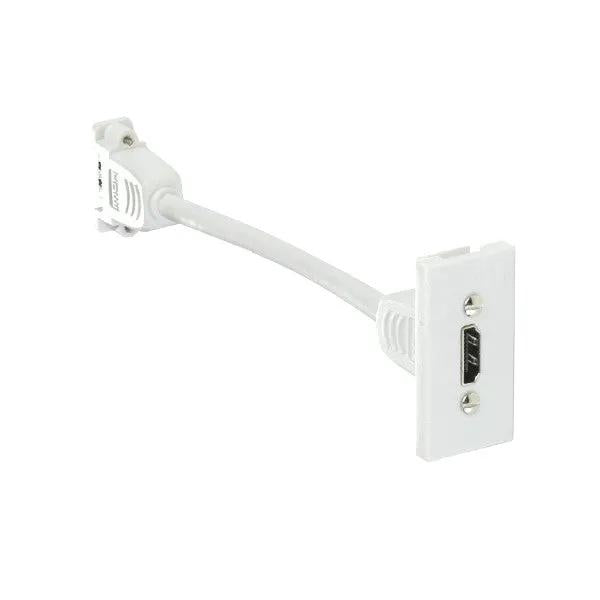E/Fix HDMI Skt (Fem-Fem) Type A 25x50 WH