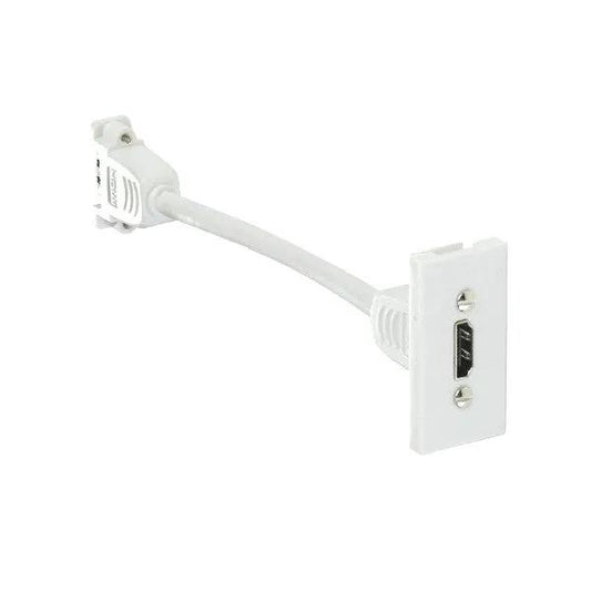 E/Fix HDMI Skt (Fem-Fem) Type A 25x50 WH