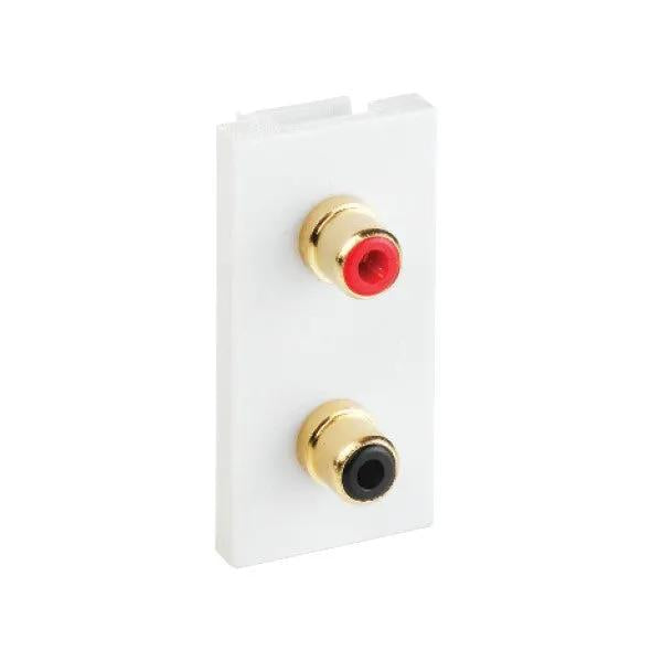 E/Fix 2xGold Phono/Audio Skt 25x50 WH