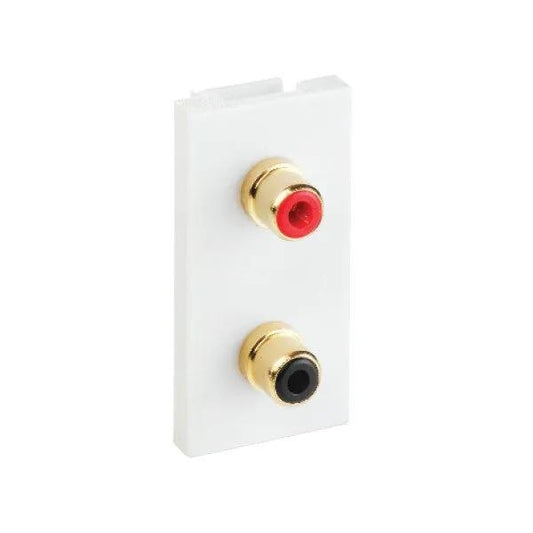 E/Fix 2xGold Phono/Audio Skt 25x50 WH