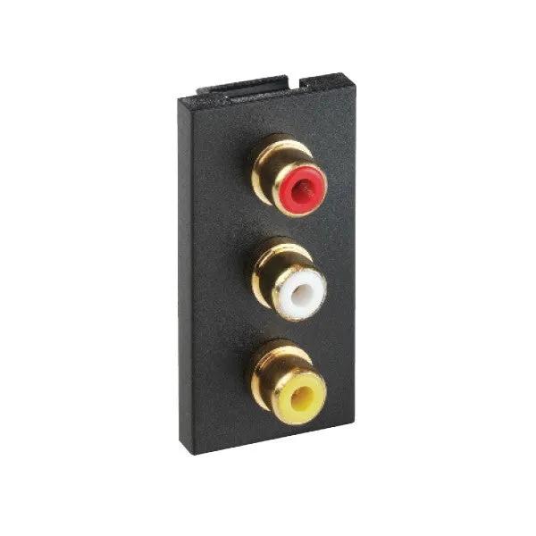 E/Fix 3xGold Video/Audio Skt 25x50 BL