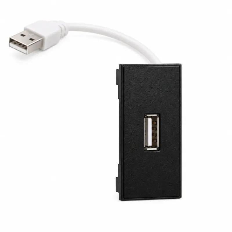 E/Fix USB2 Type A Skt Fem-Male 25x50 BL