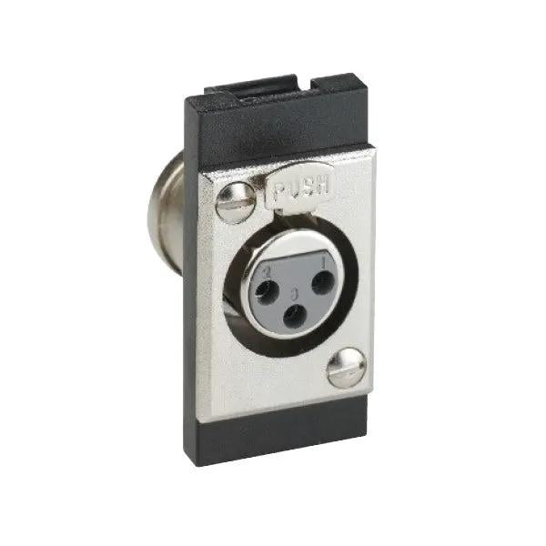 E/Fix Latching Audio 3 pin XLR 25x50 BL