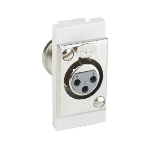 E/Fix Latching Audio 3 pin XLR 25x50 WH