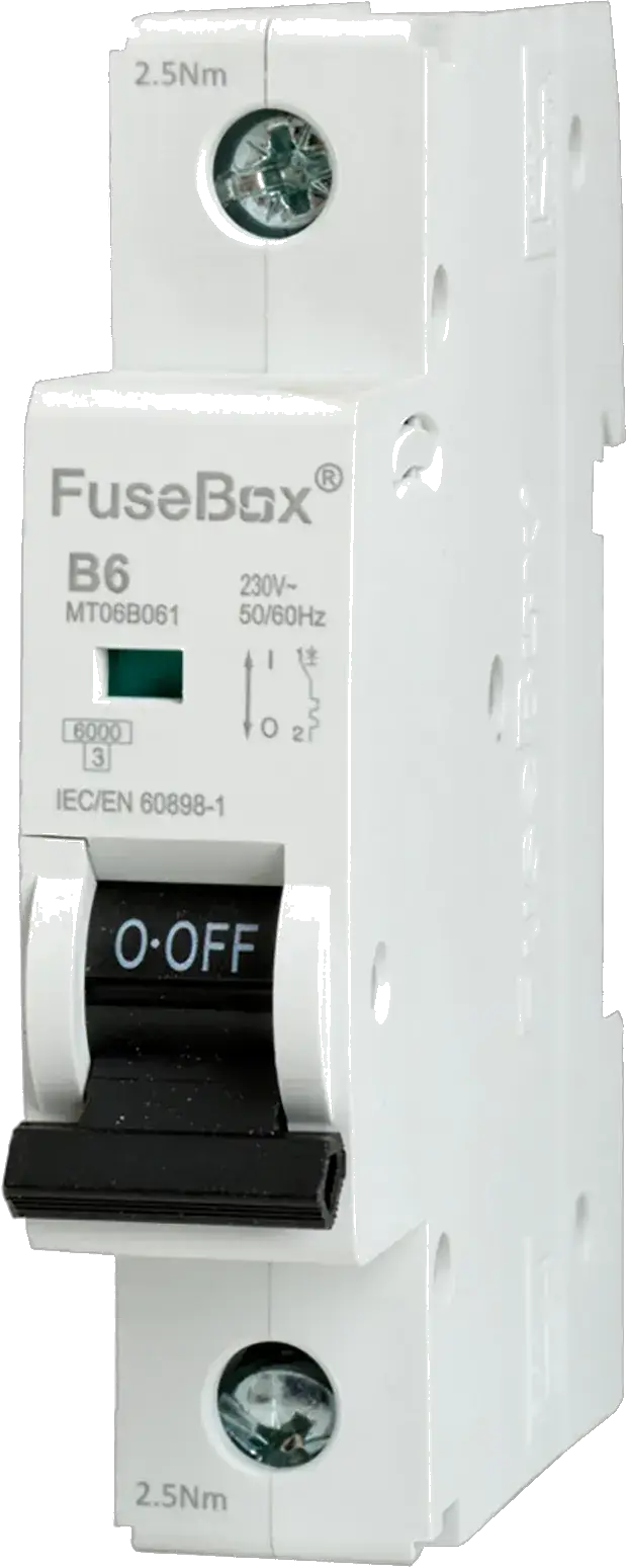 Fusebox 6A B CURVE MCB 6kA 1P - Electrical Fusebox 6A B CURVE MCB 6kA 1P Electrical